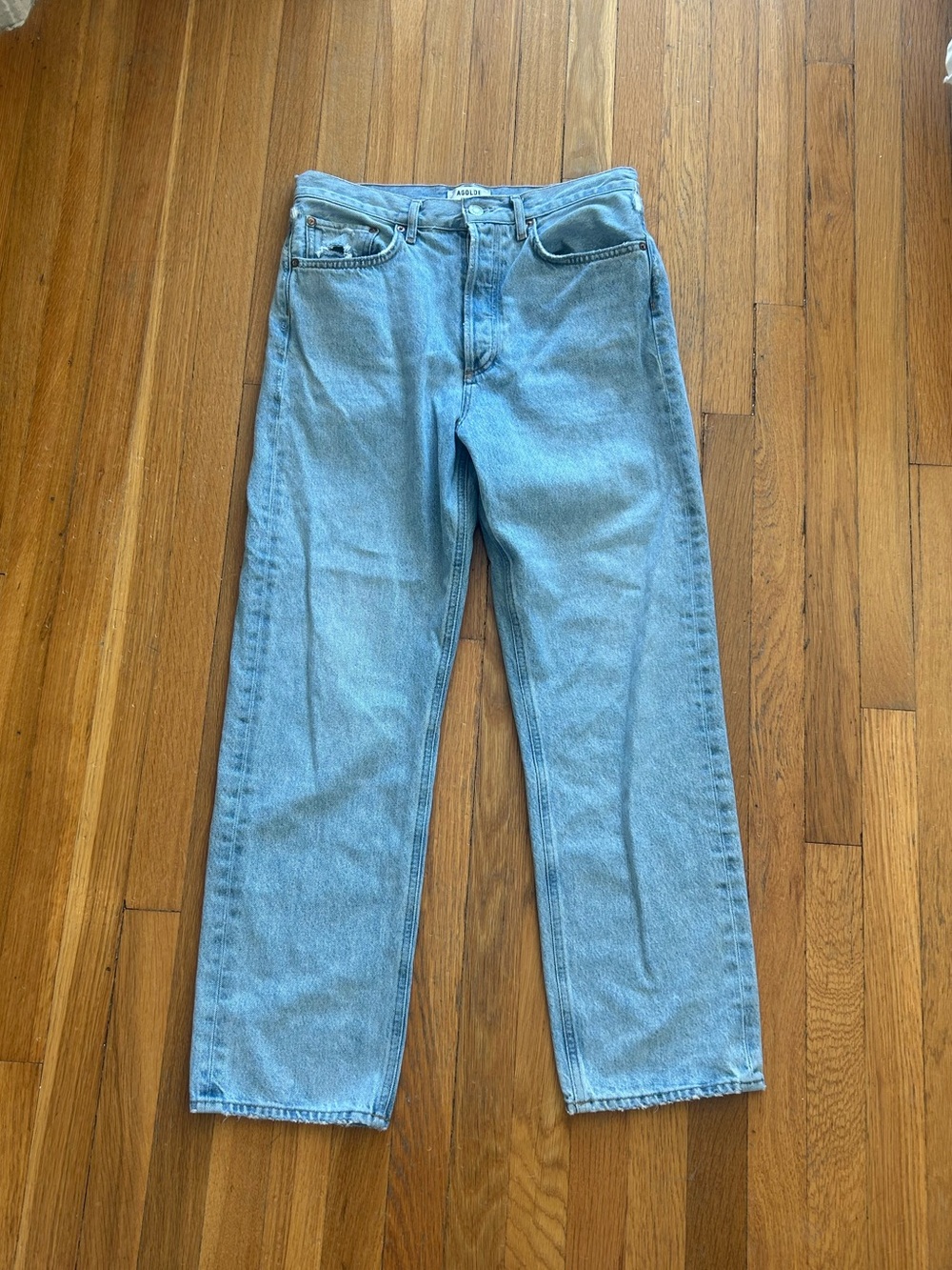 Agolde 90’s jean Straight Leg Cotton Jeans in Blue